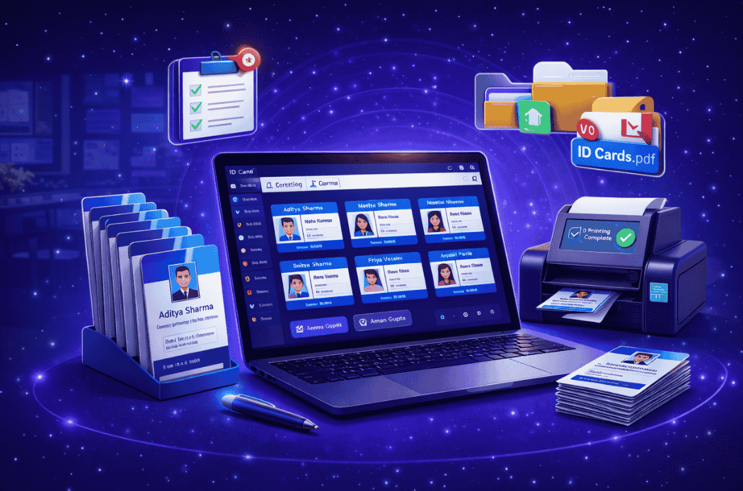 Professional ID Card Maker UI